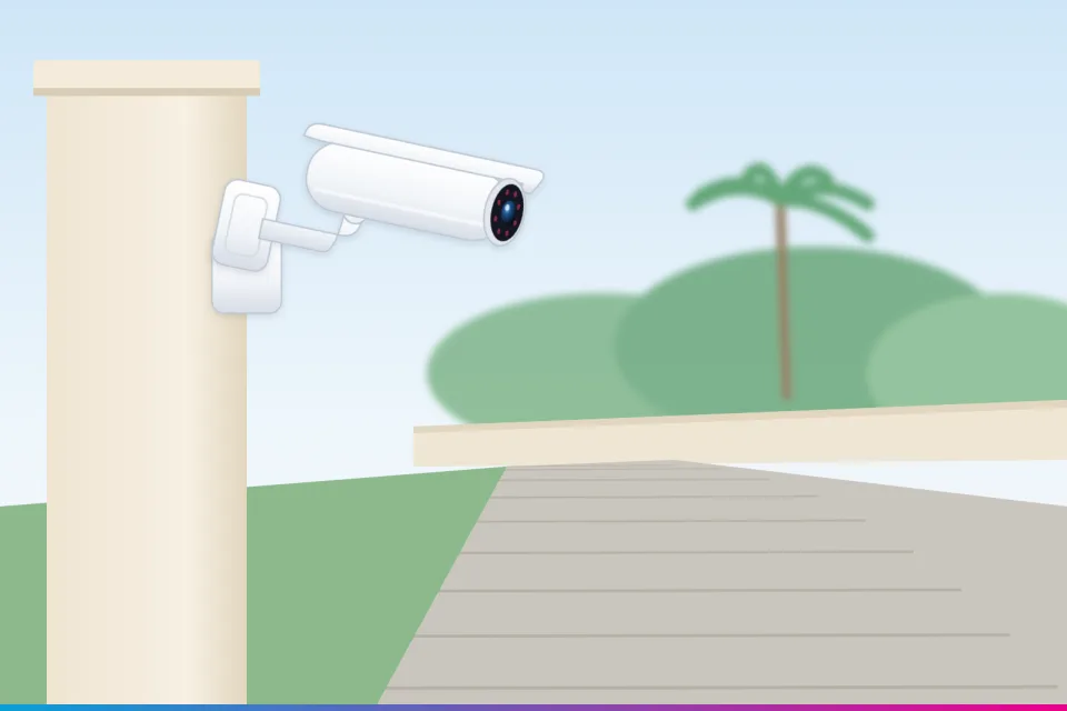 Bullet cameras suit long views such as driveways and gates.