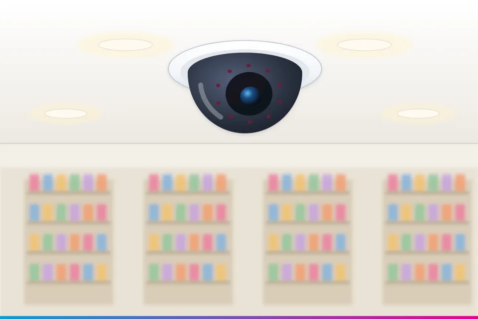 Dome cameras are compact and discreet, ideal for ceilings.