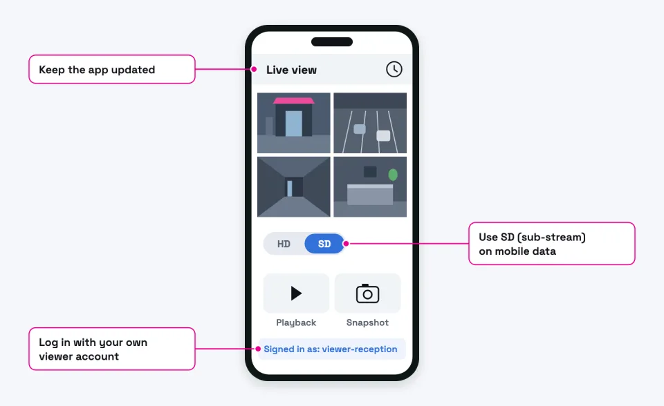 Illustrative only. Your app's layout and labels will differ.